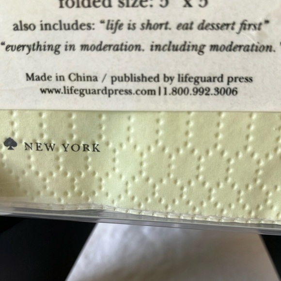 Kate Spade: Mint Green 20 Cocktail Napkins- Musings- 4 quotes- 5”x5” - Picture 5 of 15